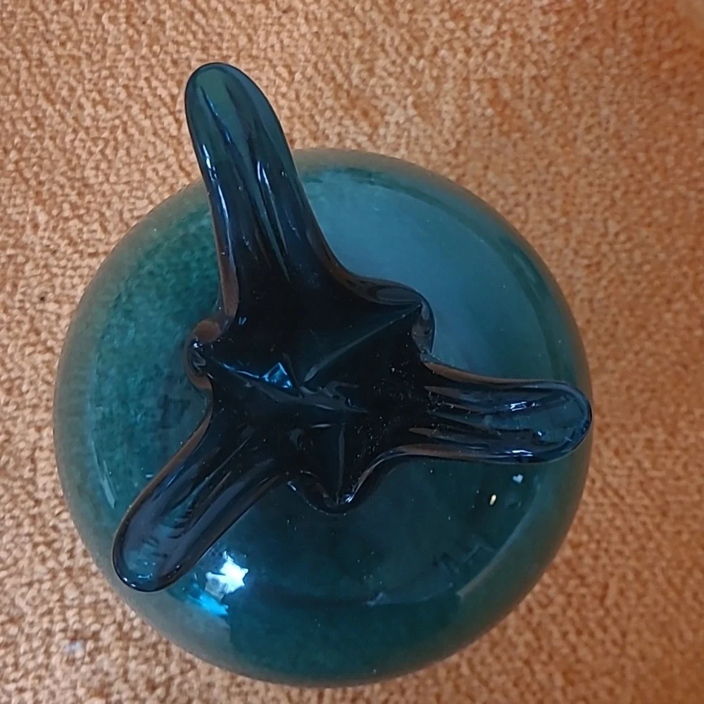1960s Teal Glass Vase and Votive Holders